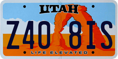 UT license plate Z408IS