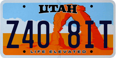 UT license plate Z408IT