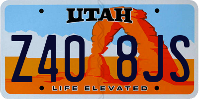 UT license plate Z408JS