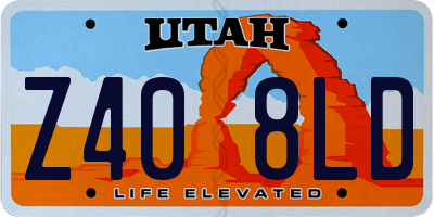 UT license plate Z408LD