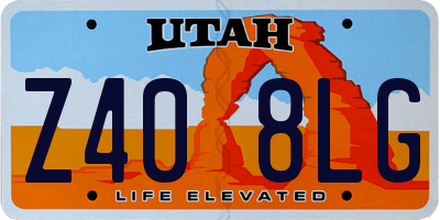 UT license plate Z408LG