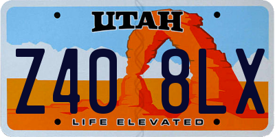 UT license plate Z408LX