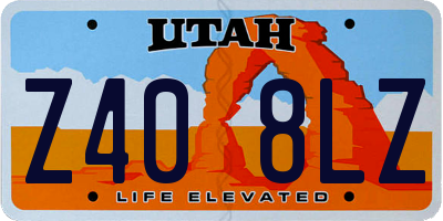 UT license plate Z408LZ