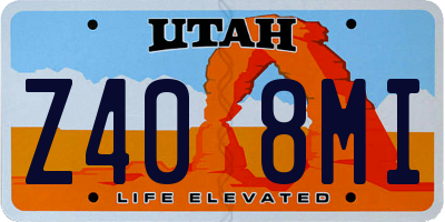 UT license plate Z408MI