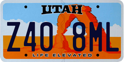 UT license plate Z408ML