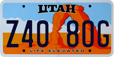 UT license plate Z408OG