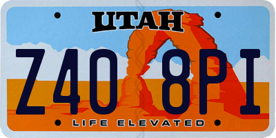 UT license plate Z408PI