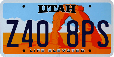 UT license plate Z408PS