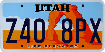 UT license plate Z408PX