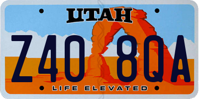 UT license plate Z408QA