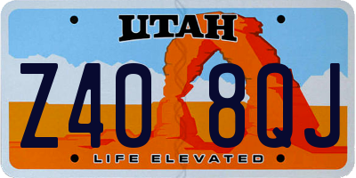 UT license plate Z408QJ