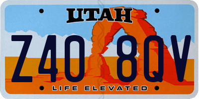 UT license plate Z408QV