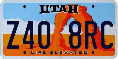 UT license plate Z408RC