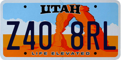 UT license plate Z408RL