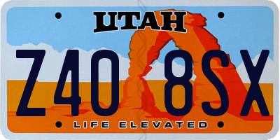 UT license plate Z408SX
