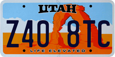UT license plate Z408TC
