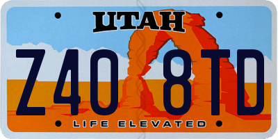 UT license plate Z408TD