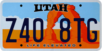UT license plate Z408TG