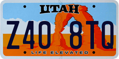 UT license plate Z408TQ