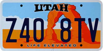 UT license plate Z408TV