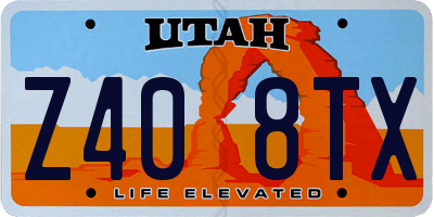 UT license plate Z408TX
