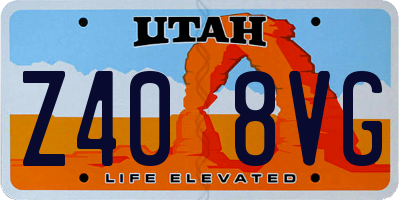 UT license plate Z408VG