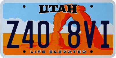 UT license plate Z408VI