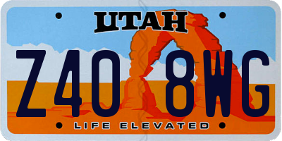 UT license plate Z408WG