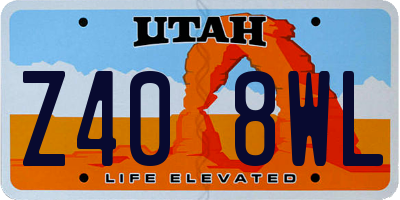 UT license plate Z408WL