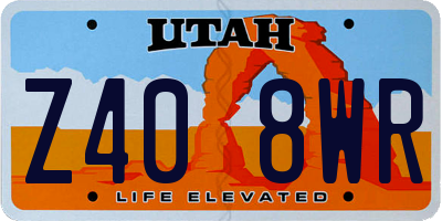 UT license plate Z408WR