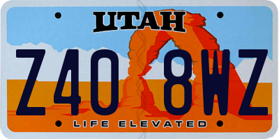 UT license plate Z408WZ