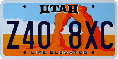 UT license plate Z408XC