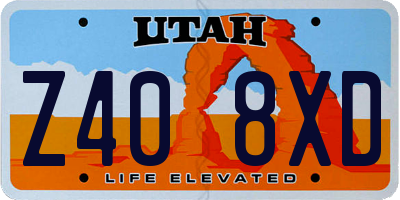 UT license plate Z408XD