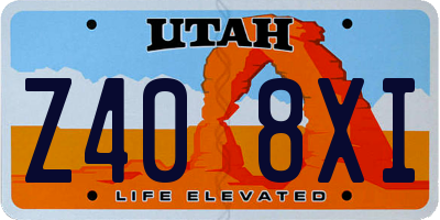 UT license plate Z408XI