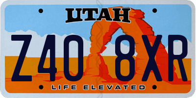 UT license plate Z408XR