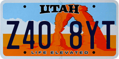 UT license plate Z408YT
