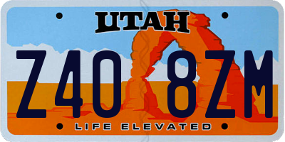 UT license plate Z408ZM