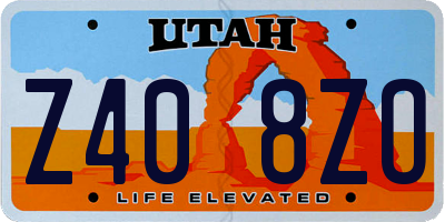 UT license plate Z408ZO
