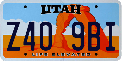 UT license plate Z409BI