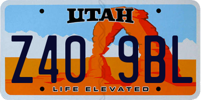 UT license plate Z409BL