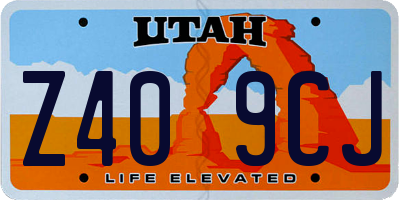 UT license plate Z409CJ