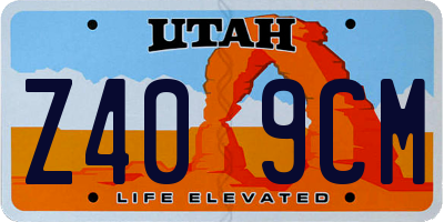 UT license plate Z409CM