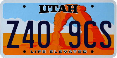 UT license plate Z409CS