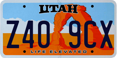 UT license plate Z409CX