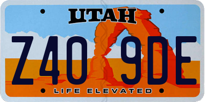 UT license plate Z409DE