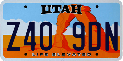 UT license plate Z409DN