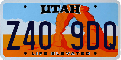 UT license plate Z409DQ