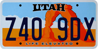 UT license plate Z409DX