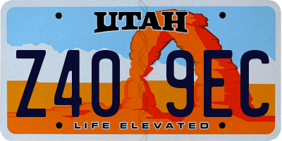 UT license plate Z409EC
