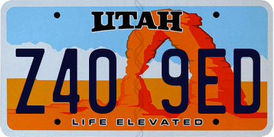 UT license plate Z409ED